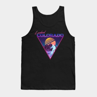 Retro Vaporwave Ski Mountain | Loveland Colorado | Shirts, Stickers, and More! Tank Top